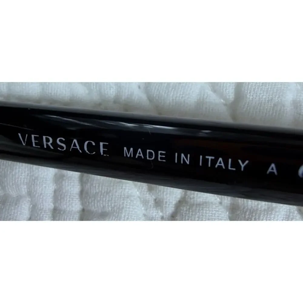 Versace Brown Tortoise Shell Eyeglass Frames Designer Optical Glasses Italy Lux